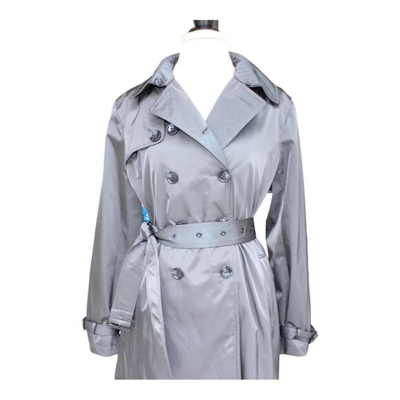 Vintage Double Breasted Mid Length Trench Coat Jacket with Belt - Size XL - Picture 8 of 16